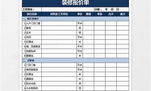 装修报价单格式