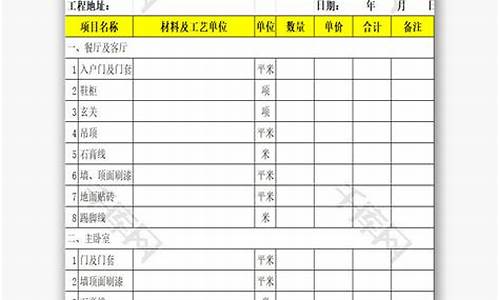 装修报价单范本